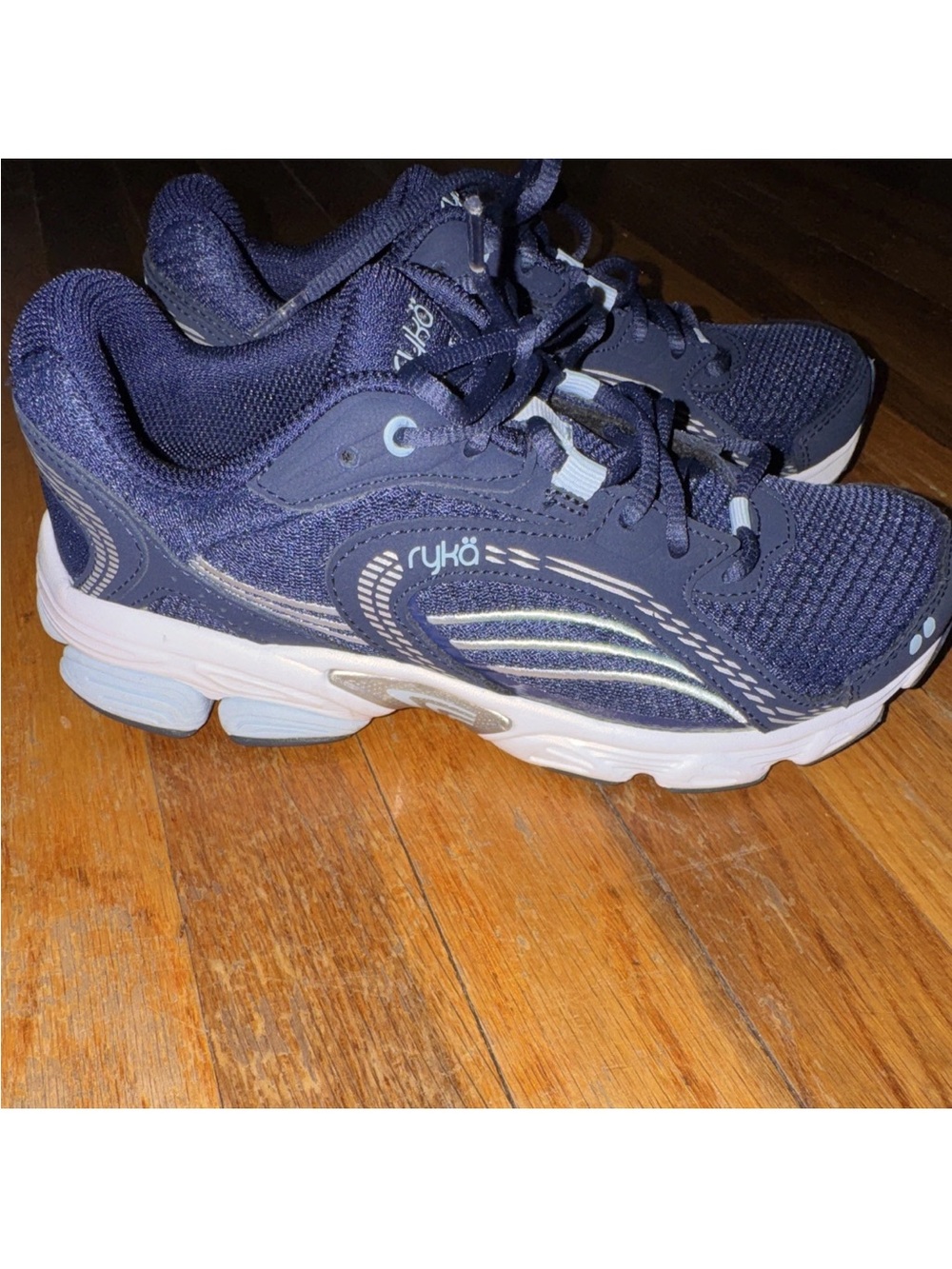 Ryka Navy and White Women's Lace-Up Sneakers